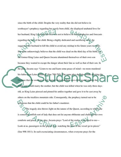 Results of Selfish Behavior in Oedipus the King