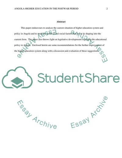 Higher education in Angola