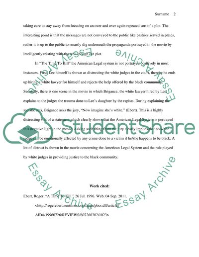 A Top-Notch Film a Time to Kill