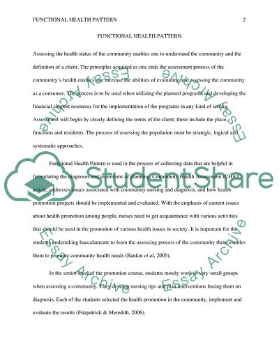 Functional Health Pattern