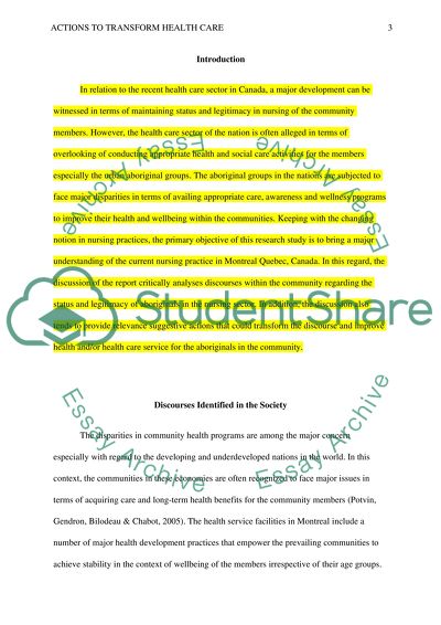 Actions to Transform Health Care