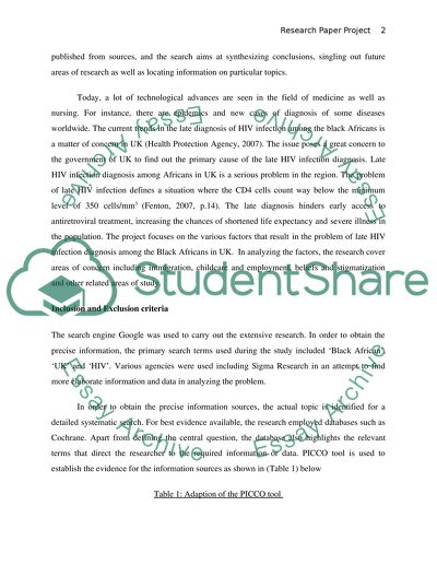 Research for Health Project