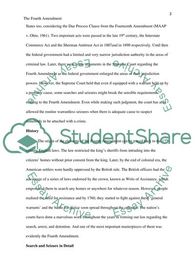 The Fourth Amendment / Search and Seziure