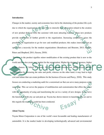 Marketing Audit - Toyota Motor Corporation