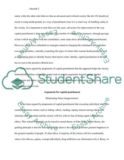 The Issues of Capital Punishment