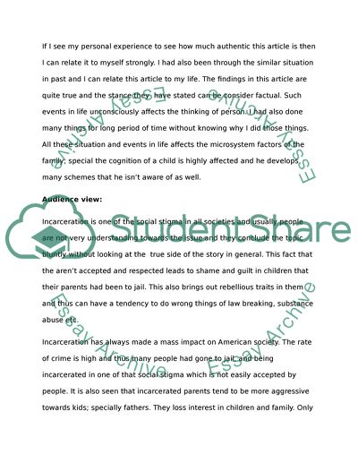 Assignment 2: Presentation of a Research Article