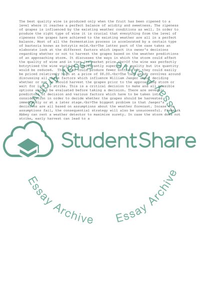 Critical Evaluation of Freemark Abbey Winery