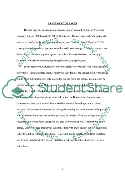 Crimsons Motion for Judgment