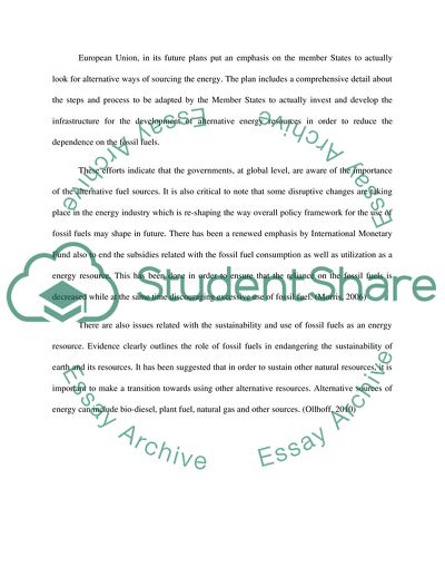 Fossil Fuel in the World