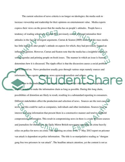 Current Debates about the Factors Shaping the Selection and Production of News