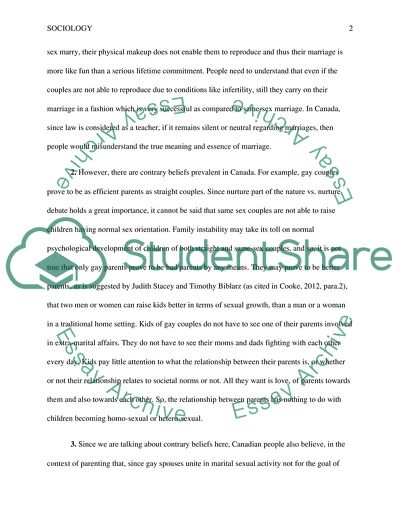 Same Sex Marriage in Canada