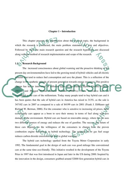 Peoples Willingness to Buy Hybrid Cars - Pros and Cons