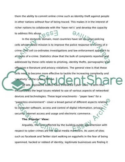 Cross-Border Cyber Terrorism and Internet Crimes