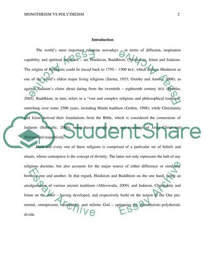 Does Monotheism Are Superior to Polytheistic Belief