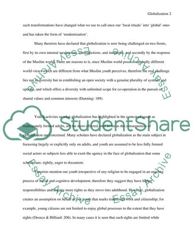 The Effect of Globalization on Muslim Youth