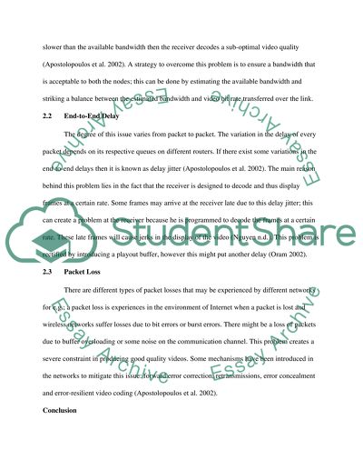 Basic Video Streaming Problems