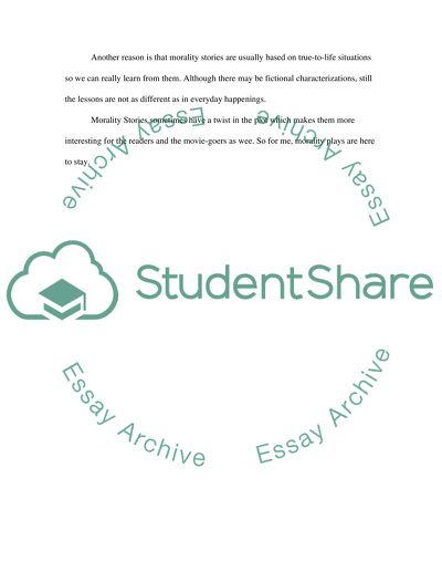 Music Discussion Morality Plays Then and Now