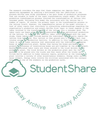 The Companys Operations Management System