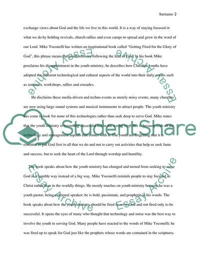 Analysis of Getting Fired for the Glory of God by Michael Yaconelli