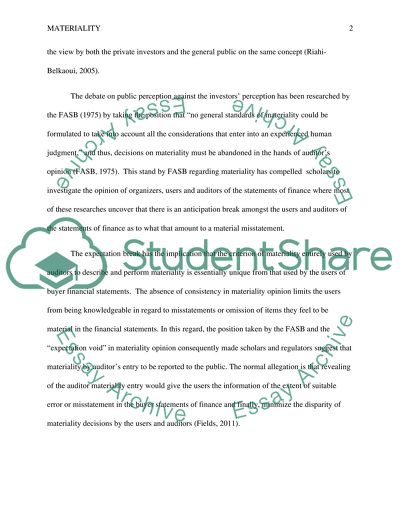 Public vs. Investors Perception on Materiality