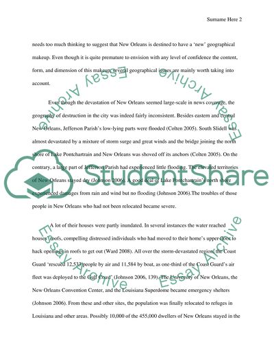 Geographical Effects of Hurricane Katrina