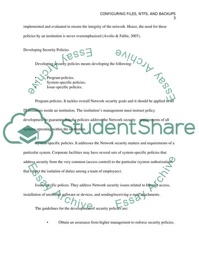 Successful Implementation of Network Security Policies