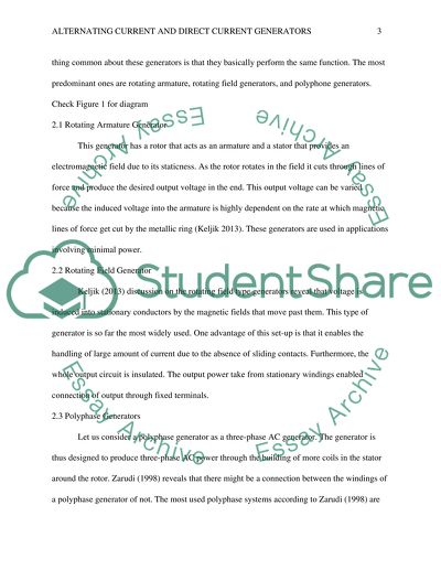 Alternating Current and Direct Current Generators
