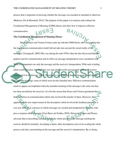 Coordinated Management of Meaning Theory And How It Improves Effective Communication