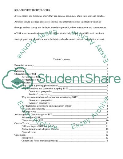 self service technology essay