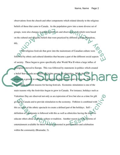 Festivals in Canadian Cities