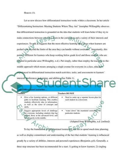 Differentiated Instruction and Universal Design for Learning