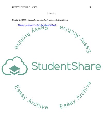 Find a clear thesis topic related to the Effects of Child Labor