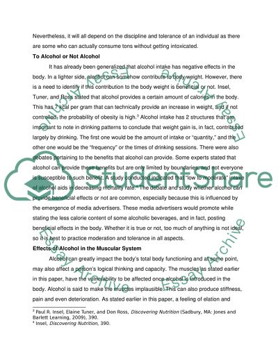 Alcohol in Human Muscles