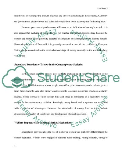 What is money and why do we need it Historic evolvement of money: economic perspective