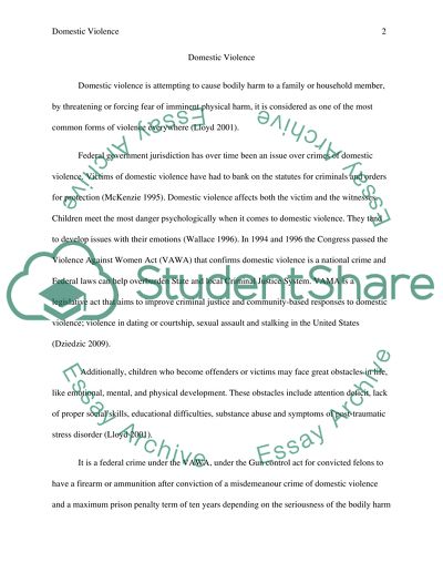 FAMILY VIOLENCE AND ABUSE