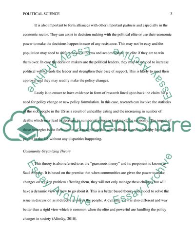 Policy Theory - Disparities and access to healthy food in the United States