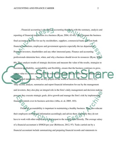 The Analysis of the Financial Accountability