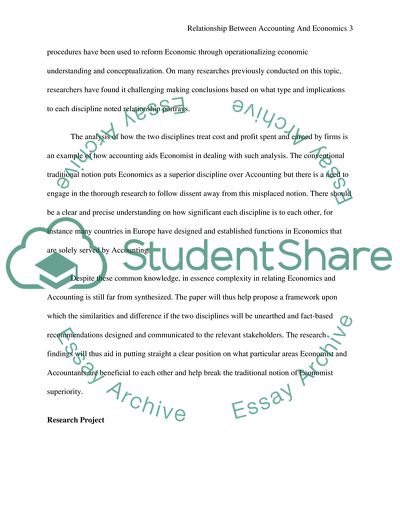 Relationship between Accounting and Economics
