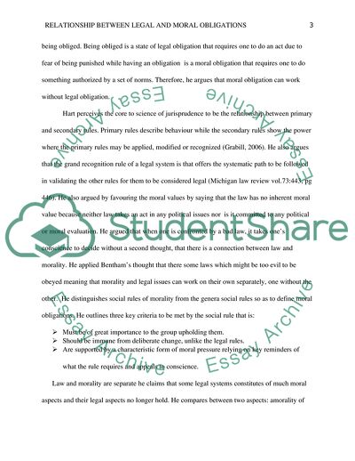 Relationship between Legal and Moral Obligations