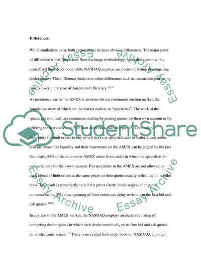 AMEX vs NASDAQ - Similarities and Differences