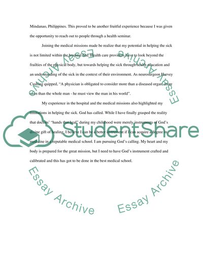 Why I Want to Be a Doctor