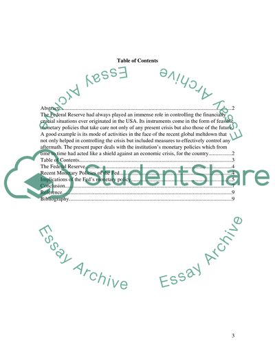 Money and the federal reserve system