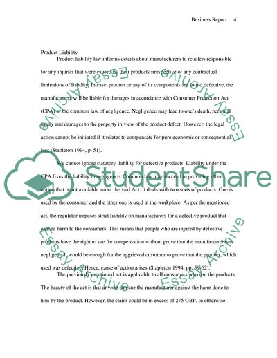 Business Report for the Client