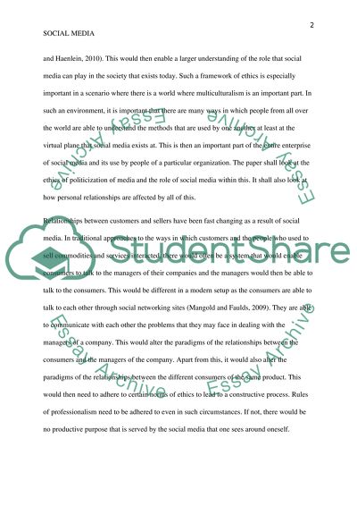 Social Media and the Affects on Personal Relationships