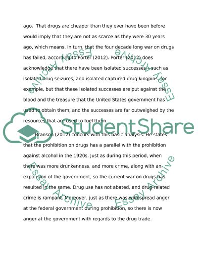 How successful has the US War on Drugs been in bringing the Transnational Illegal Drugs trade to an end
