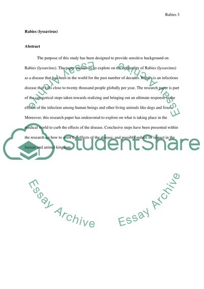 Rabies (lyssavirus )