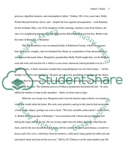 Life Path of Benjamin Banneker