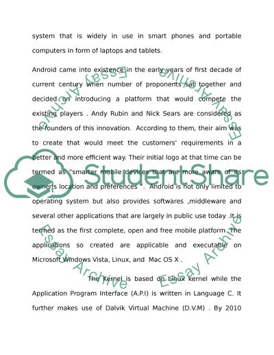 Android System and Its Features