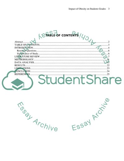Impact of Obesity on Students Grades