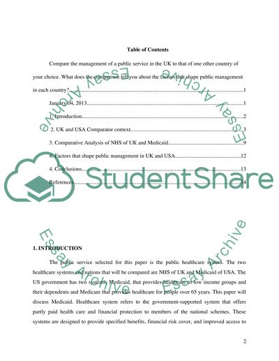 The UK and US Public Healthcare Systems